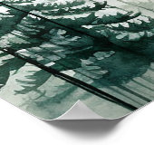 Poster Panneau d'accueil de mariage d'hiver de la pinède (Coin)