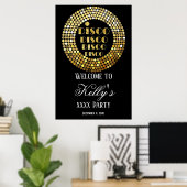 Poster panneau d'accueil disco (Bureau à domicile)