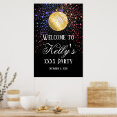 Poster panneau d'accueil disco (Cuisine)