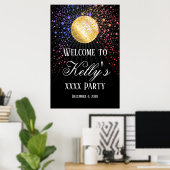 Poster panneau d'accueil disco (Bureau à domicile)