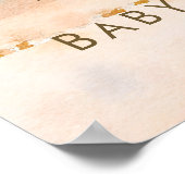 Poster panneau d'accueil du baby shower de plage tropical (Coin)