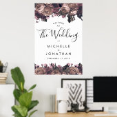 Poster Panneau d'accueil du Mariage d'Imaginaire violet (Bureau à domicile)