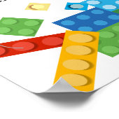 Poster panneau d'accueil en brique de jouets, blocs de co (Coin)