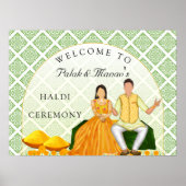 Poster Panneau d'accueil haldi traditionnel (Devant)