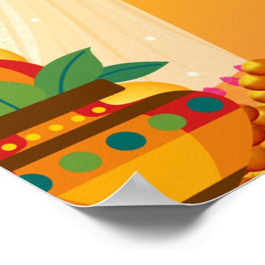 Poster Panneau d'accueil Half Saree Sari Demi-Sari (Coin)