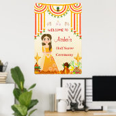 Poster Panneau d'accueil Half Saree Sari Demi-Sari (Bureau à domicile)