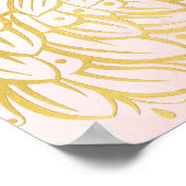 Poster Panneau d'accueil indien paon rose et or lotus (Coin)