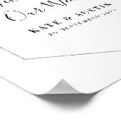 Poster panneau d'accueil mariage d'eucalyptus aquarelle (Coin)