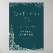 Poster Panneau d'accueil mariage fleuri (Devant)