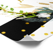 Poster Panneau d'accueil romantique à fleurs blanches de (Coin)