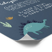 Poster Panneau d'adoption de dinosaure mignon (Coin)