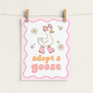 Poster Panneau d'adoption d'une oie