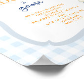 Poster Panneau d'adoption d'une oie Gingham bleu pour gar (Coin)