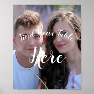 Poster Panneau d'affectation de table de mariage photo