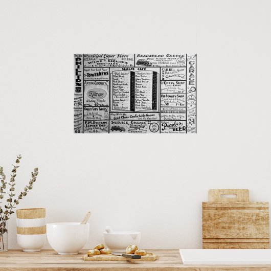 POSTER PANNEAU D'AFFICHAGE 1939 (Cuisine)