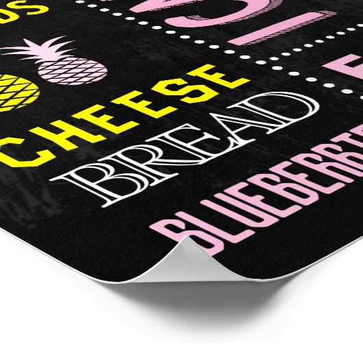 Poster Panneau d'affichage d'anniversaire des ananas Flam (Coin)