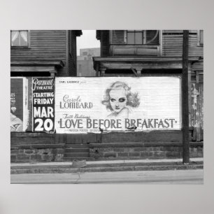 Poster Panneau d'affichage de film, 1936. Photo ancienne