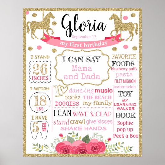 Poster Panneau d'affichage du premier anniversaire du car (Devant)