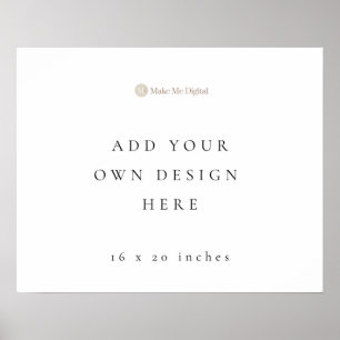 Poster Panneau d'affichage horizontal 20x16 pouces