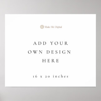 Poster Panneau d'affichage horizontal 20x16 pouces