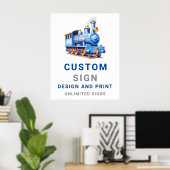 Poster Panneau d'affichage personnalisé pour l'anniversai (Bureau à domicile)