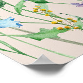 Poster Panneau d'affichage pour bar à fleurs de mariage F (Coin)