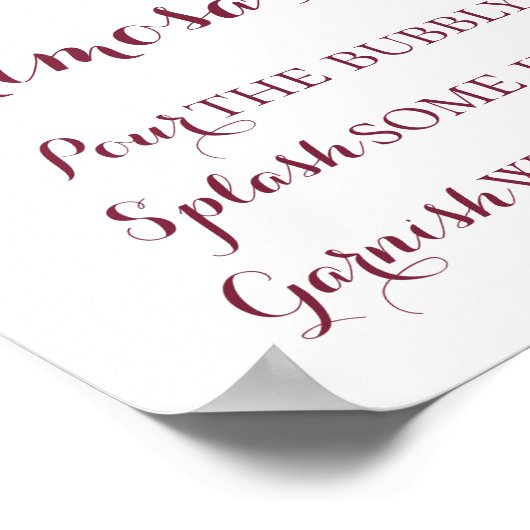 Poster Panneau d'affichage pour bar à mimosa de fleurs d' (Coin)