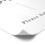 Poster Panneau d'affiche de bar de collations de mariage  (Coin)