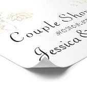 Poster Panneau d'affiche de bienvenue de la douche Couple (Coin)