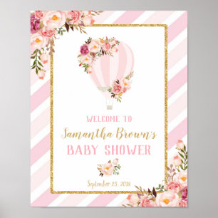 Poster Panneau d'affiche de bienvenue du Baby shower de b