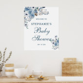 Poster Panneau d'affiche de bienvenue du Baby shower Flor (Cuisine)