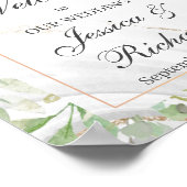 Poster Panneau d'affiche de bienvenue du Mariage d'aquare (Coin)