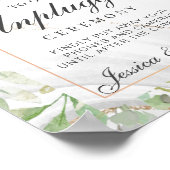 Poster Panneau d'affiche de bienvenue Mariage débranché (Coin)