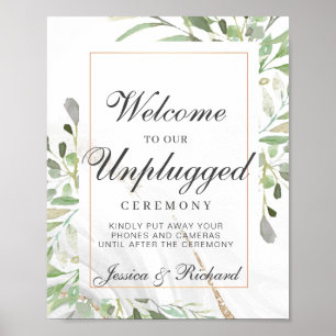Poster Panneau d'affiche de bienvenue Mariage débranché