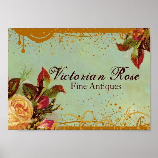 Poster Panneau d'affiche du Rose victorien (Devant)