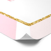 Poster Panneau d'affiche Elephant Baby shower Girl rose W (Coin)