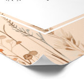 Poster Panneau d'affiche Mariage de bienvenue Boho d'été (Coin)