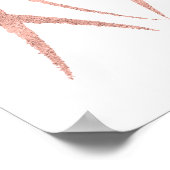 Poster Panneau d'affiche moderne Brossé Rose or Valentine (Coin)