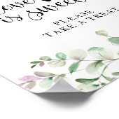 Poster Panneau d'amour de couleur aquarelle Eucalyptus Gr (Coin)