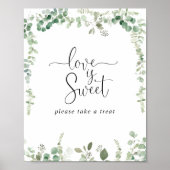 Poster Panneau d'amour de eucalyptus minimaliste géométri (Devant)