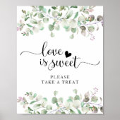 Poster Panneau d'amour de l'eucalyptus à l'aquarelle de v (Devant)