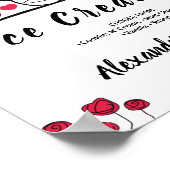 Poster Panneau d'amour de mariage de douche de mariage de (Coin)