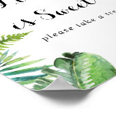 Poster Panneau d'amour de verdure tropicale Destination (Coin)
