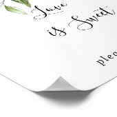 Poster Panneau d'amour floral tropical doré Love Is Sweet (Coin)