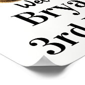 Poster Panneau d'anniversaire 1 an Teddy Bear Pink Balloo (Coin)