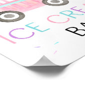 Poster Panneau d'anniversaire de la barre de crème glacée (Coin)
