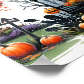 Poster Panneau d'anniversaire de la fête d'Halloween Spoo (Coin)