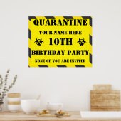Poster Panneau d'anniversaire de la quarantaine (Cuisine)