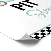 Poster Panneau d'anniversaire de l'arrêt de voiture Blue  (Coin)