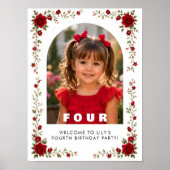 Poster Panneau d'anniversaire de princesse (Devant)
